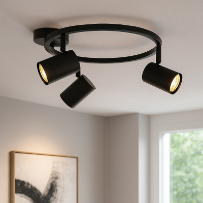 Modern ceiling spotlight black, Elena