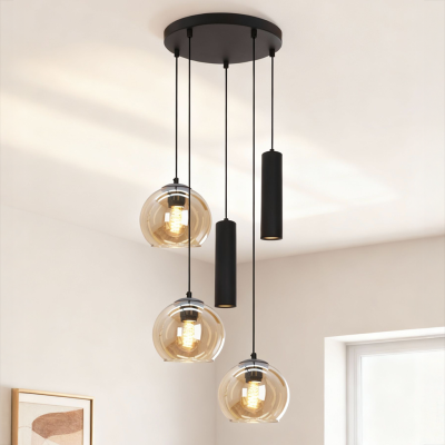Modern pendant light black, Gianni