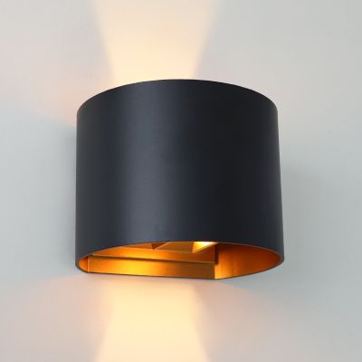 Modern up down wall light black, Dion, IP65