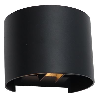 Modern smart wall light black, Dion, 6W, RGBW LED, IP54
