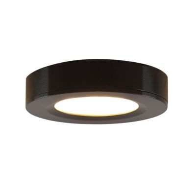 Round kitchen cabinet light, black