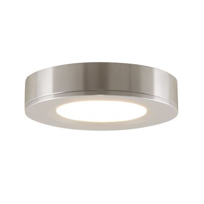 Round kitchen cabinet light, silver