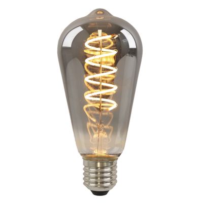 Dimmable Olucia E27 LED Edison bulb Tuelo, grey, 4W, 2200K