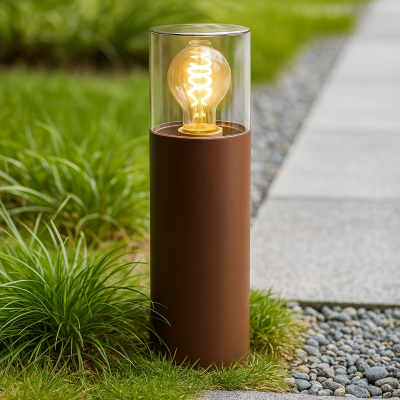 Modern outdoor light rust coloured, Sanel, IP44