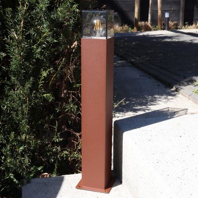 Modern outdoor light rust coloured, Sanel, IP44