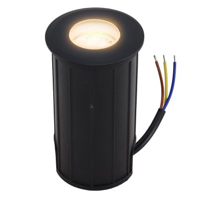 Aluminium ground light black, Catamarca, 12V, 3W, 3000K LED, IP68