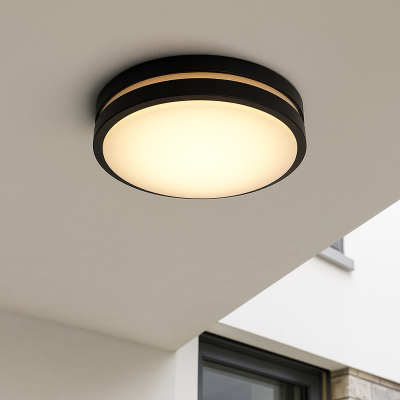 Plastic outdoor light black, James, IP44