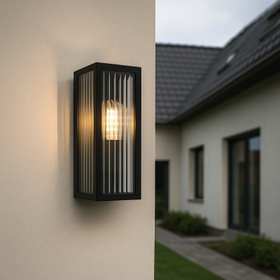 Modern outdoor light black, Senne, IP44