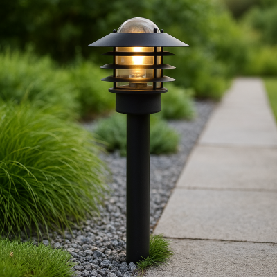 Stainless Steel outdoor light black, Felice, IP44