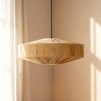 Paper pendant light brown, Daisy