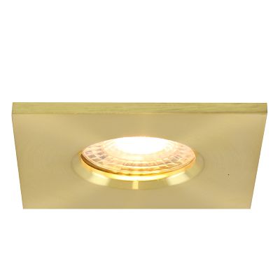 Modern bathroom recessed downlight brass, Jule, IP65