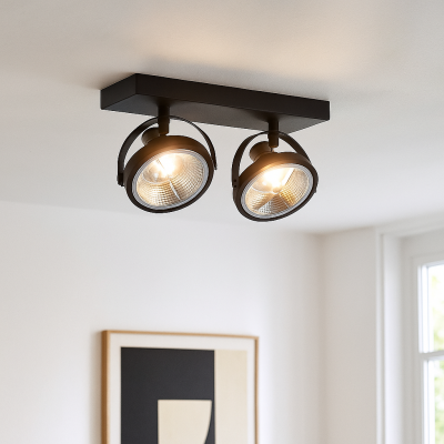 Modern ceiling light black, Morris