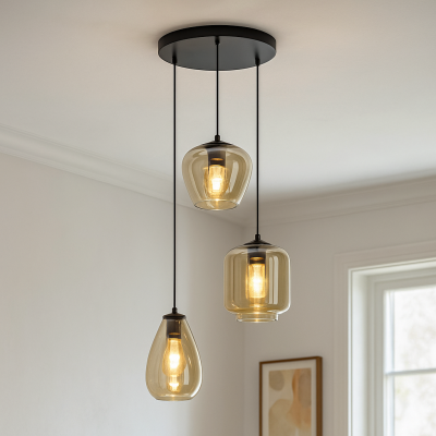 Modern pendant light amber, Caia