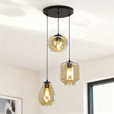 Modern pendant light amber, Caia