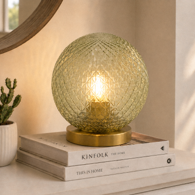 Retro table lamp green, Johnson, with switch