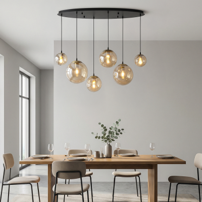 Design pendant light amber, Dolf