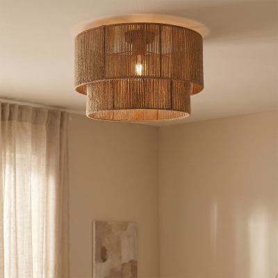 Rustic ceiling light brown, Selena