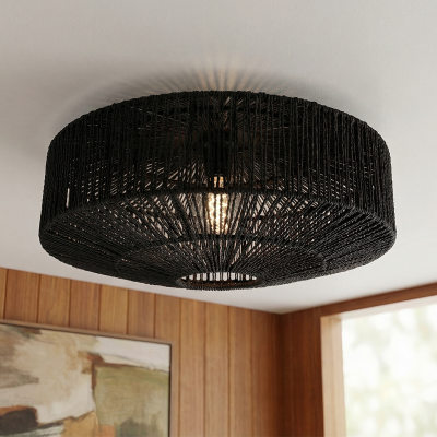 Rustic ceiling light black, Pippa