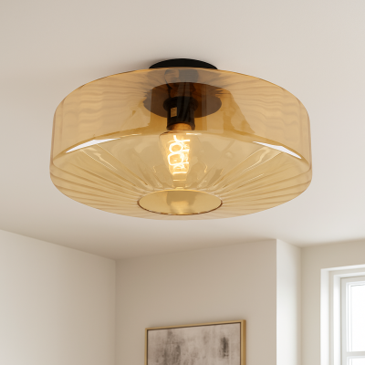 Design flush ceiling light amber, Sevda