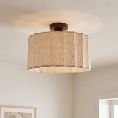 Rustic ceiling light beige, Loulou