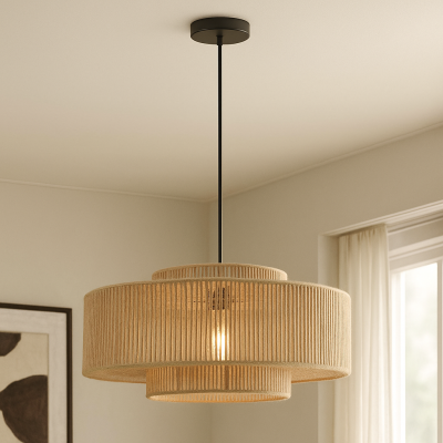 Rustic pendant light brown, Selena