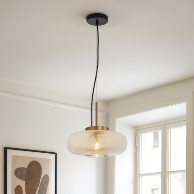Retro pendant light transparent, Johnson