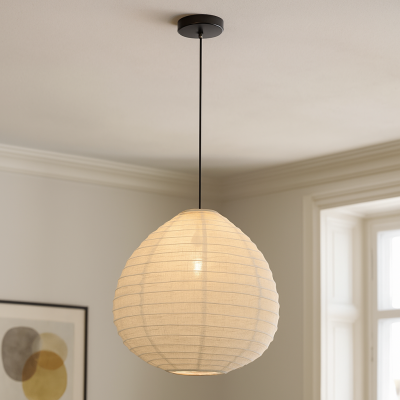Rustic pendant light beige, Leila