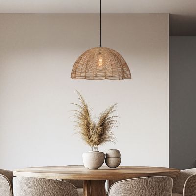 Rattan pendant light brown, Heather
