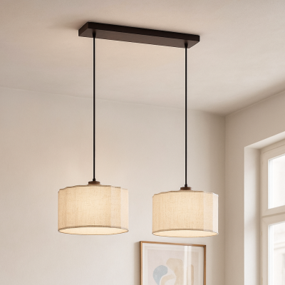 Rustic pendant light beige, Loulou