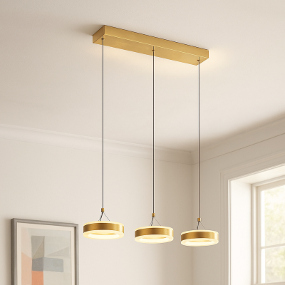 Design pendant light brass, Lava, 56W, 3000K LED