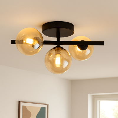 Design ceiling light amber, Remo