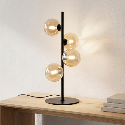 Design table lamp amber, Remo, with switch