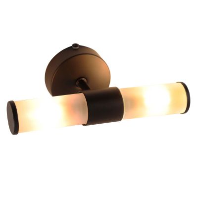 Modern bathroom wall light black, Callum, IP44
