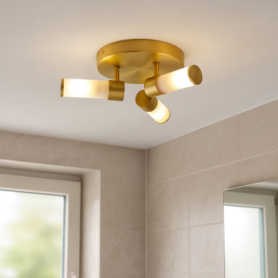 Modern bathroom ceiling light gold, Callum, IP44