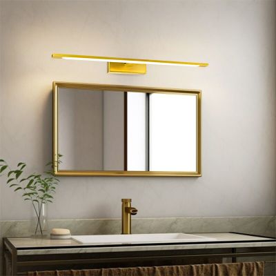 Modern mirror lighting gold, Steffy, 8W, 3000K LED, IP44