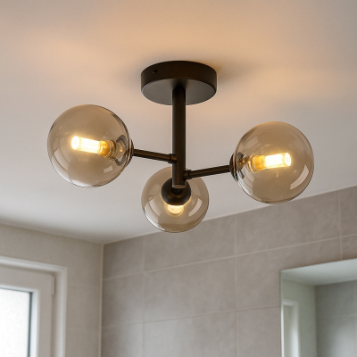 Modern bathroom ceiling light amber, Amer, IP44