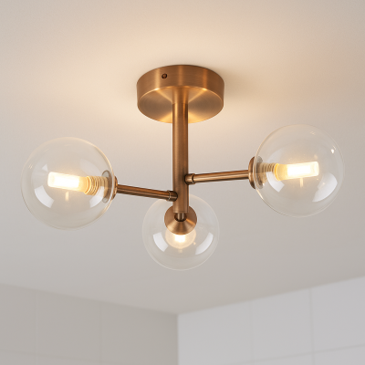 Modern ceiling light copper, Amer, IP44