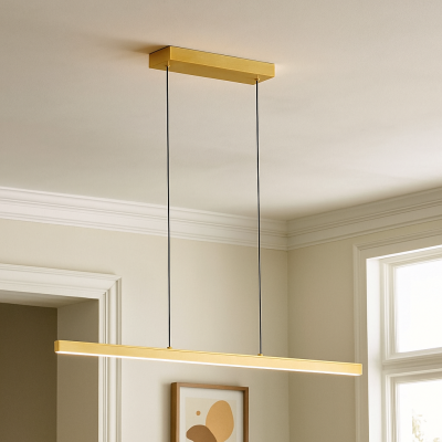 Modern pendant light brass, Iwan, 18W, 2700K LED