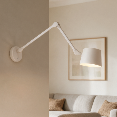 Modern wall light white, Rinke, with switch
