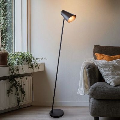 Modern floor lamp black, Taro, with switch