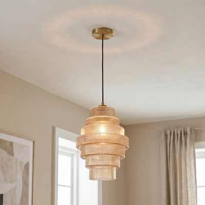 Retro pendant light amber, Paris