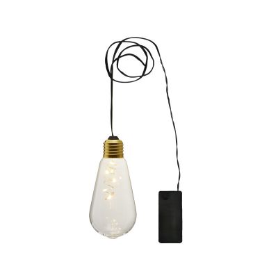 Transparent Edison lamp, on battery