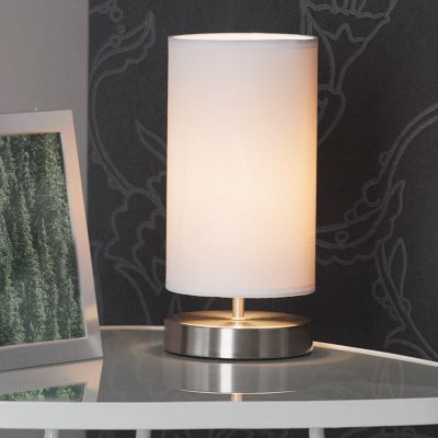 Fabric table lamp white, Merinde, with switch