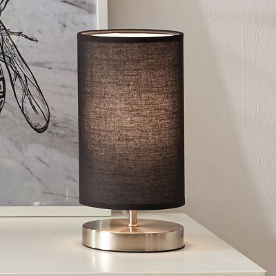 Fabric table lamp black, Merinde, with switch