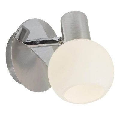 Glass wall light chrome, Ronaldo
