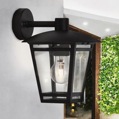 Modern outdoor light black, Jedidjah, IP44