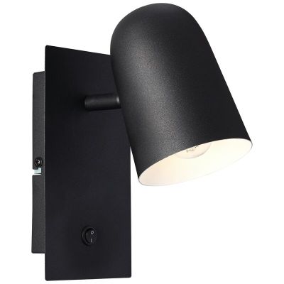 Metal wall spotlight black, Charita