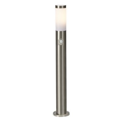 Plastic outdoor floor lamp with motion sensor chrome, Tom, IP44