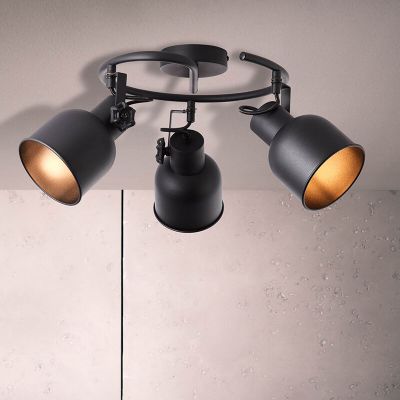 Industrial ceiling spotlight black, Shiva