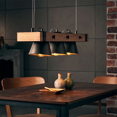 Wood pendant light brown, Audrey